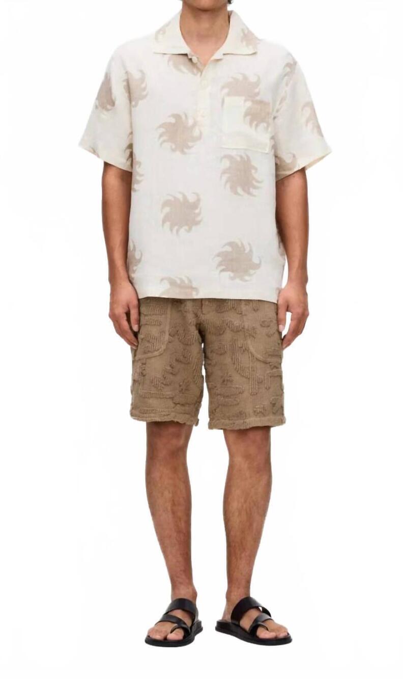 NEW OAS hazel ember girona linen shirt in beige